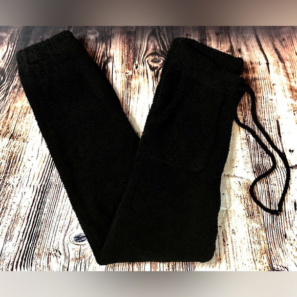NIA || Plush Sweater Jogger Drawstring Pant in Black - SZ XS - Picture 8 of 12